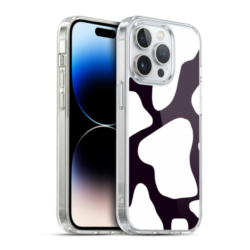 Grace Illustration Cow Prints Black And White Soft Gel Case for Apple iPhone 13 Pro & MagSafe