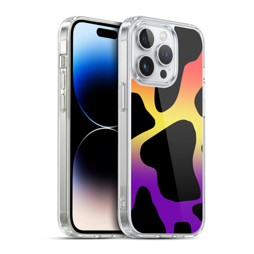 Grace Illustration Cow Prints Sunset Soft Gel Case for Apple iPhone 13 Pro & MagSafe