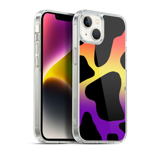 Grace Illustration Cow Prints Sunset Soft Gel Case for Apple iPhone 14 Plus & MagSafe