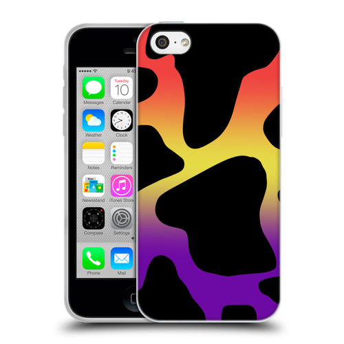 Grace Illustration Cow Prints Sunset Soft Gel Case for Apple iPhone 5c