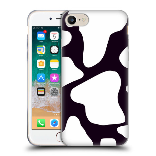 Grace Illustration Cow Prints Black And White Soft Gel Case for Apple iPhone 7 / 8 / SE 2020 & 2022