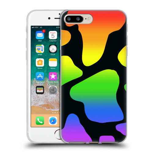 Grace Illustration Cow Prints Rainbow Soft Gel Case for Apple iPhone 7 Plus / iPhone 8 Plus