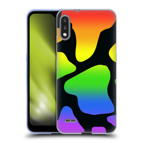 Grace Illustration Cow Prints Rainbow Soft Gel Case for LG K22