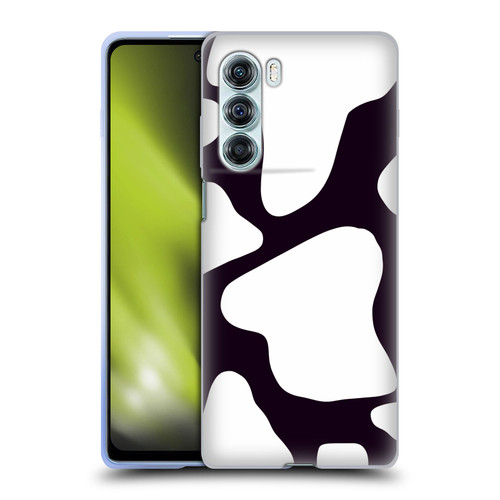 Grace Illustration Cow Prints Black And White Soft Gel Case for Motorola Edge S30 / Moto G200 5G