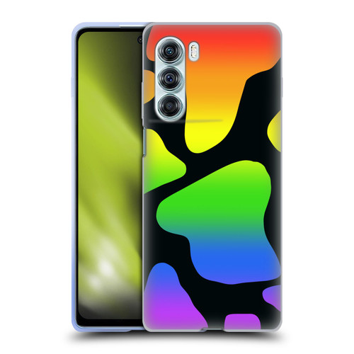 Grace Illustration Cow Prints Rainbow Soft Gel Case for Motorola Edge S30 / Moto G200 5G
