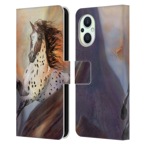 Simone Gatterwe Horses Wild 2 Leather Book Wallet Case Cover For OPPO Reno8 Lite