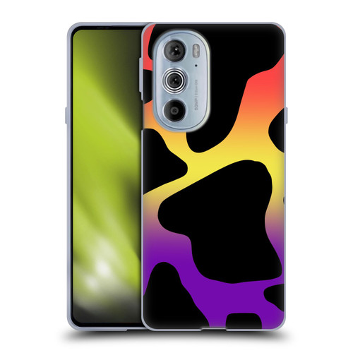 Grace Illustration Cow Prints Sunset Soft Gel Case for Motorola Edge X30