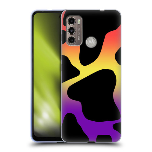 Grace Illustration Cow Prints Sunset Soft Gel Case for Motorola Moto G60 / Moto G40 Fusion