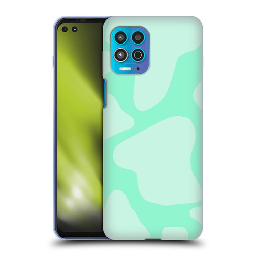 Grace Illustration Cow Prints Mint Green Soft Gel Case for Motorola Moto G100