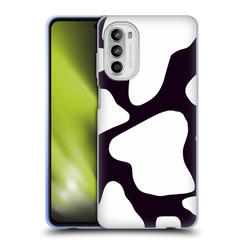 Grace Illustration Cow Prints Black And White Soft Gel Case for Motorola Moto G52