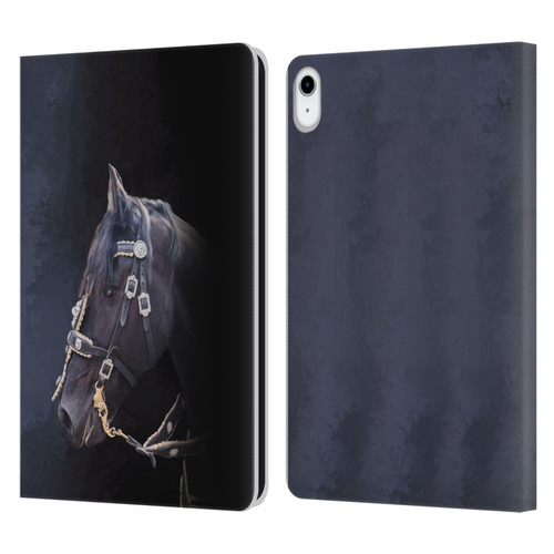 Simone Gatterwe Pegasus And Unicorns Friesian Horse Leather Book Wallet Case Cover For Apple iPad 10.9 (2022)