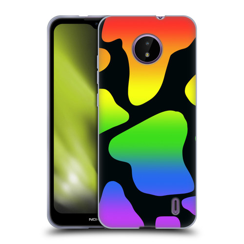 Grace Illustration Cow Prints Rainbow Soft Gel Case for Nokia C10 / C20