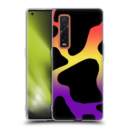 Grace Illustration Cow Prints Sunset Soft Gel Case for OPPO Find X2 Pro 5G