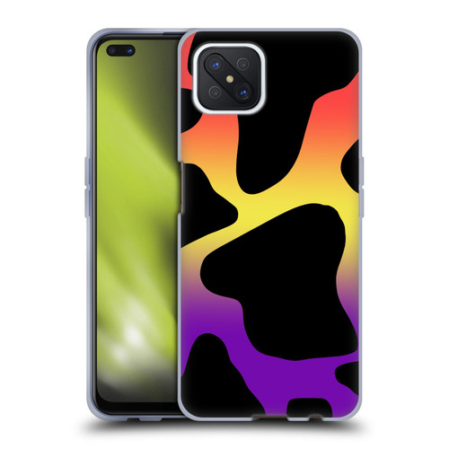 Grace Illustration Cow Prints Sunset Soft Gel Case for OPPO Reno4 Z 5G