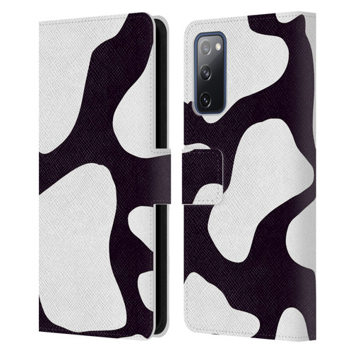 Grace Illustration Cow Prints Black And White Leather Book Wallet Case Cover For Samsung Galaxy S20 FE / 5G