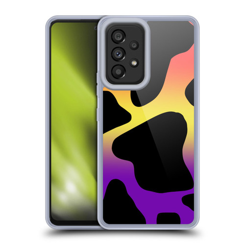 Grace Illustration Cow Prints Sunset Soft Gel Case for Samsung Galaxy A53 5G (2022)