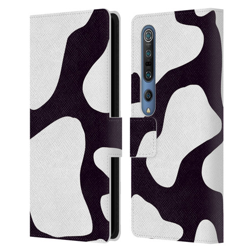 Grace Illustration Cow Prints Black And White Leather Book Wallet Case Cover For Xiaomi Mi 10 5G / Mi 10 Pro 5G