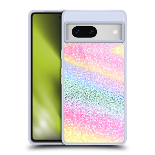 Monika Strigel Glitter Collection Unircorn Rainbow Soft Gel Case for Google Pixel 7
