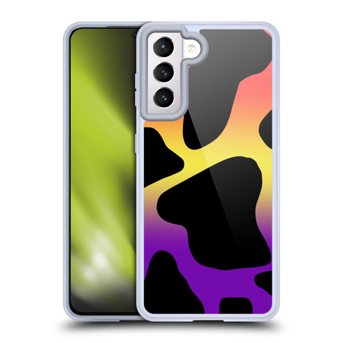 Grace Illustration Cow Prints Sunset Soft Gel Case for Samsung Galaxy S21 5G