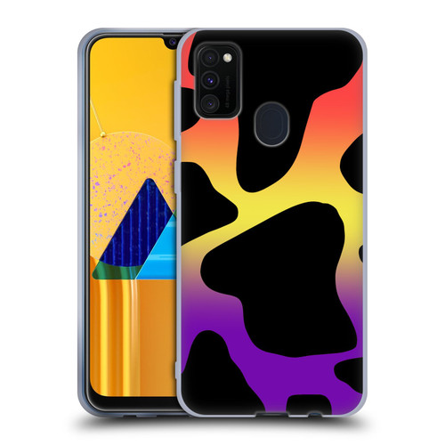 Grace Illustration Cow Prints Sunset Soft Gel Case for Samsung Galaxy M30s (2019)/M21 (2020)