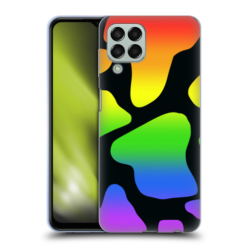 Grace Illustration Cow Prints Rainbow Soft Gel Case for Samsung Galaxy M33 (2022)