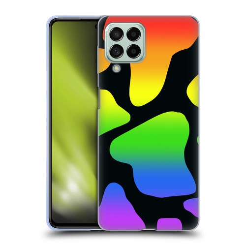 Grace Illustration Cow Prints Rainbow Soft Gel Case for Samsung Galaxy M53 (2022)