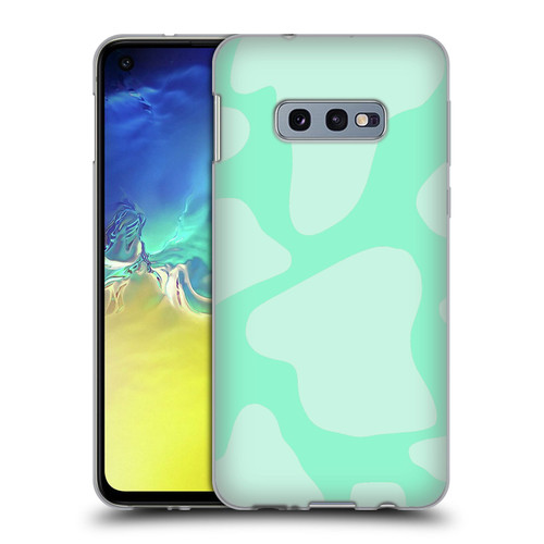 Grace Illustration Cow Prints Mint Green Soft Gel Case for Samsung Galaxy S10e