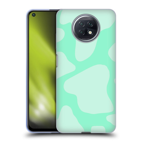 Grace Illustration Cow Prints Mint Green Soft Gel Case for Xiaomi Redmi Note 9T 5G