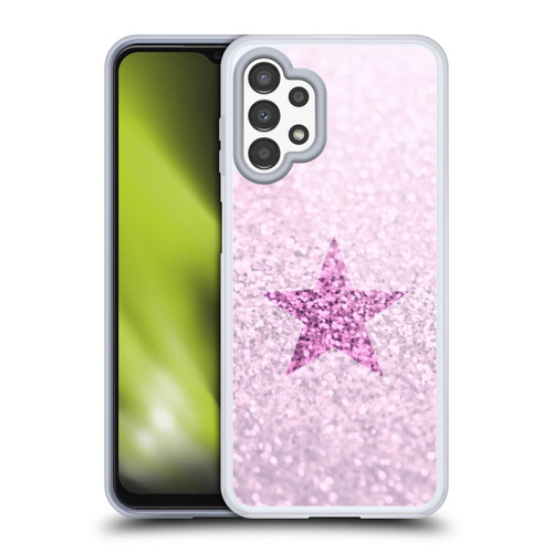 Monika Strigel Glitter Star Pastel Pink Soft Gel Case for Samsung Galaxy A13 (2022)