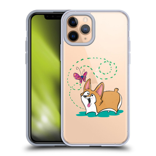 Grace Illustration Dogs Corgi Soft Gel Case for Apple iPhone 11 Pro