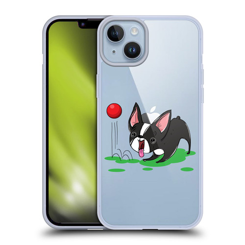 Grace Illustration Dogs Boston Terrier Soft Gel Case for Apple iPhone 14 Plus & MagSafe
