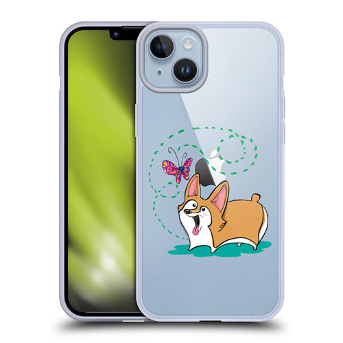 Grace Illustration Dogs Corgi Soft Gel Case for Apple iPhone 14 Plus & MagSafe