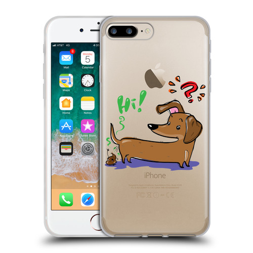 Grace Illustration Dogs Dachshund Soft Gel Case for Apple iPhone 7 Plus / iPhone 8 Plus