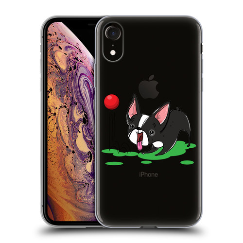 Grace Illustration Dogs Boston Terrier Soft Gel Case for Apple iPhone XR