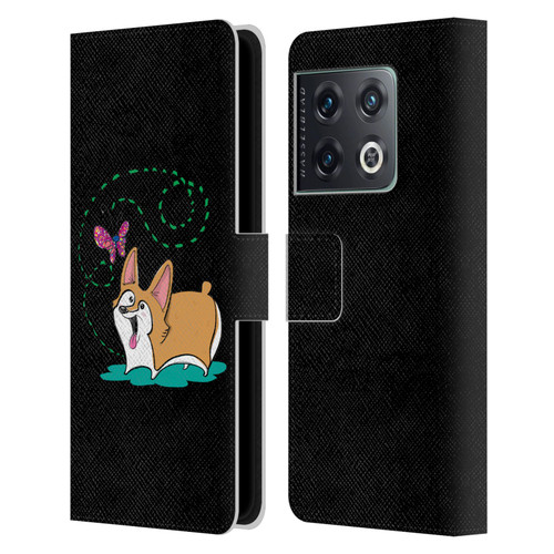 Grace Illustration Dogs Corgi Leather Book Wallet Case Cover For OnePlus 10 Pro