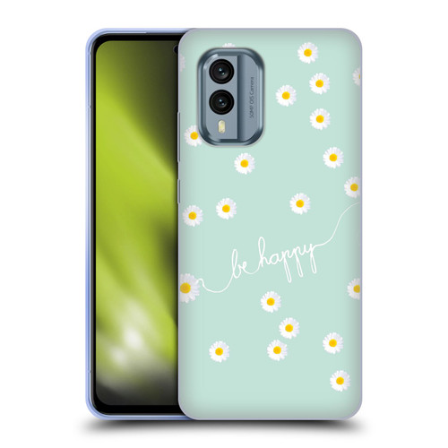 Monika Strigel Happy Daisy Mint Soft Gel Case for Nokia X30