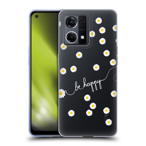 Monika Strigel Happy Daisy Clear Soft Gel Case for OPPO Reno8 4G