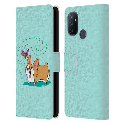 Grace Illustration Dogs Corgi Leather Book Wallet Case Cover For OnePlus Nord N100