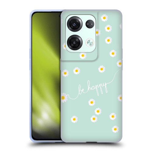 Monika Strigel Happy Daisy Mint Soft Gel Case for OPPO Reno8 Pro