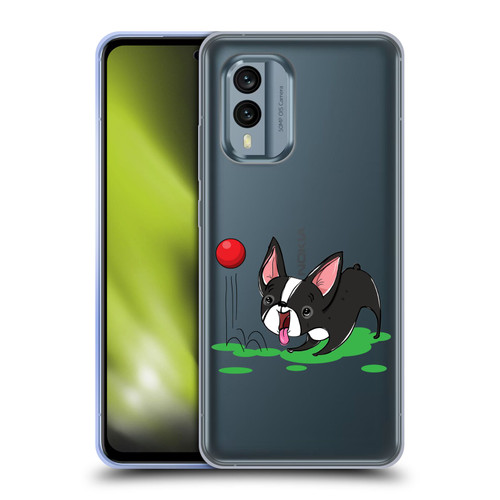 Grace Illustration Dogs Boston Terrier Soft Gel Case for Nokia X30