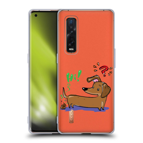 Grace Illustration Dogs Dachshund Soft Gel Case for OPPO Find X2 Pro 5G