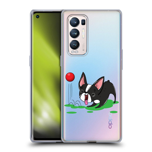 Grace Illustration Dogs Boston Terrier Soft Gel Case for OPPO Find X3 Neo / Reno5 Pro+ 5G