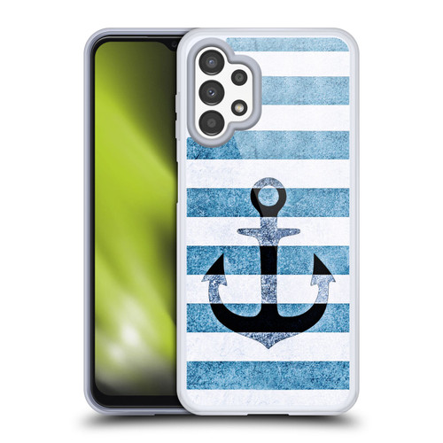 Monika Strigel Vintage Anchors Indigo Soft Gel Case for Samsung Galaxy A13 (2022)