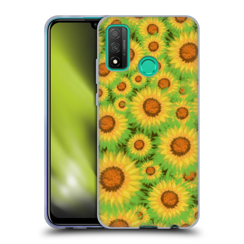 Grace Illustration Lovely Floral Sunflower Soft Gel Case for Huawei P Smart (2020)