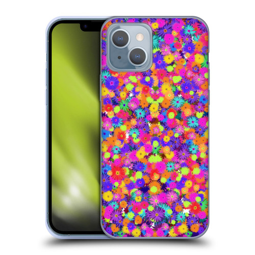Grace Illustration Lovely Floral Daisies Soft Gel Case for Apple iPhone 14