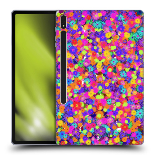 Grace Illustration Lovely Floral Daisies Soft Gel Case for Samsung Galaxy Tab S8 Plus