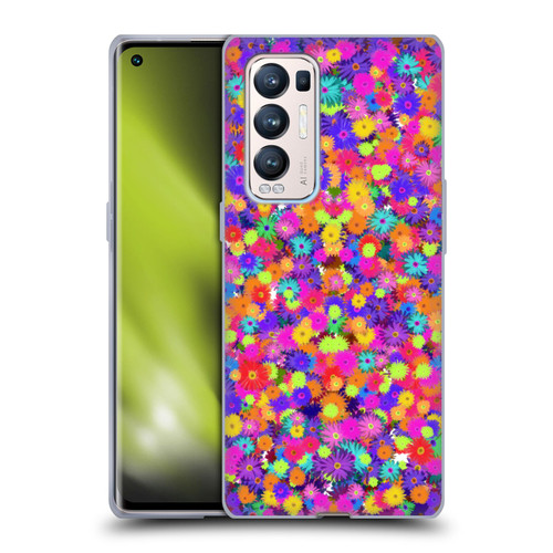 Grace Illustration Lovely Floral Daisies Soft Gel Case for OPPO Find X3 Neo / Reno5 Pro+ 5G