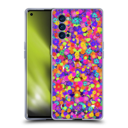 Grace Illustration Lovely Floral Daisies Soft Gel Case for OPPO Reno 4 Pro 5G