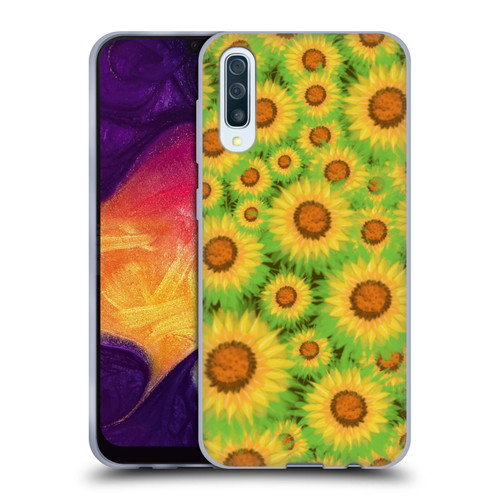 Grace Illustration Lovely Floral Sunflower Soft Gel Case for Samsung Galaxy A50/A30s (2019)
