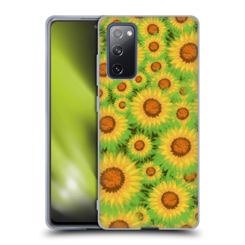 Grace Illustration Lovely Floral Sunflower Soft Gel Case for Samsung Galaxy S20 FE / 5G